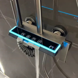 دوش حمام دیجیتال SoundRain دیکالان با نمایشگر LED رنگ دودی