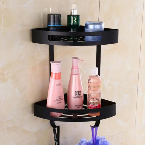 قفسه دو طبقه کنج حمام Hyshin استیل ضد زنگ 304