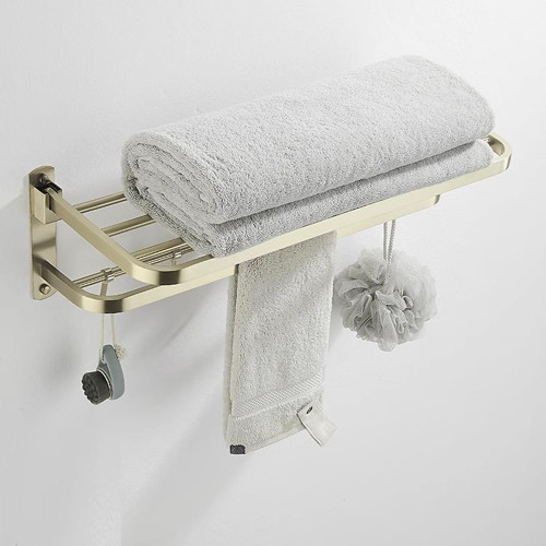 جا حوله و رخت آویز تاشو استیل با طراحی مدرن و ضد زنگ برای حمام